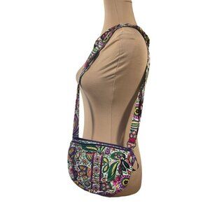 Vera Bradley Viva La Vera Saddle Up Crossbody Handbag Purse Floral Hipster